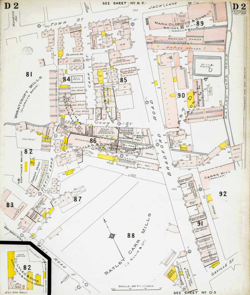 D2 Insurance Plan of Dewsbury 1893.
